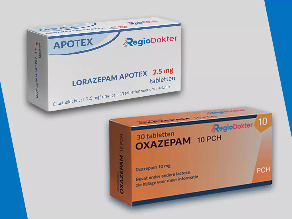 Het verschil lorazepam en oxazepam tabletten